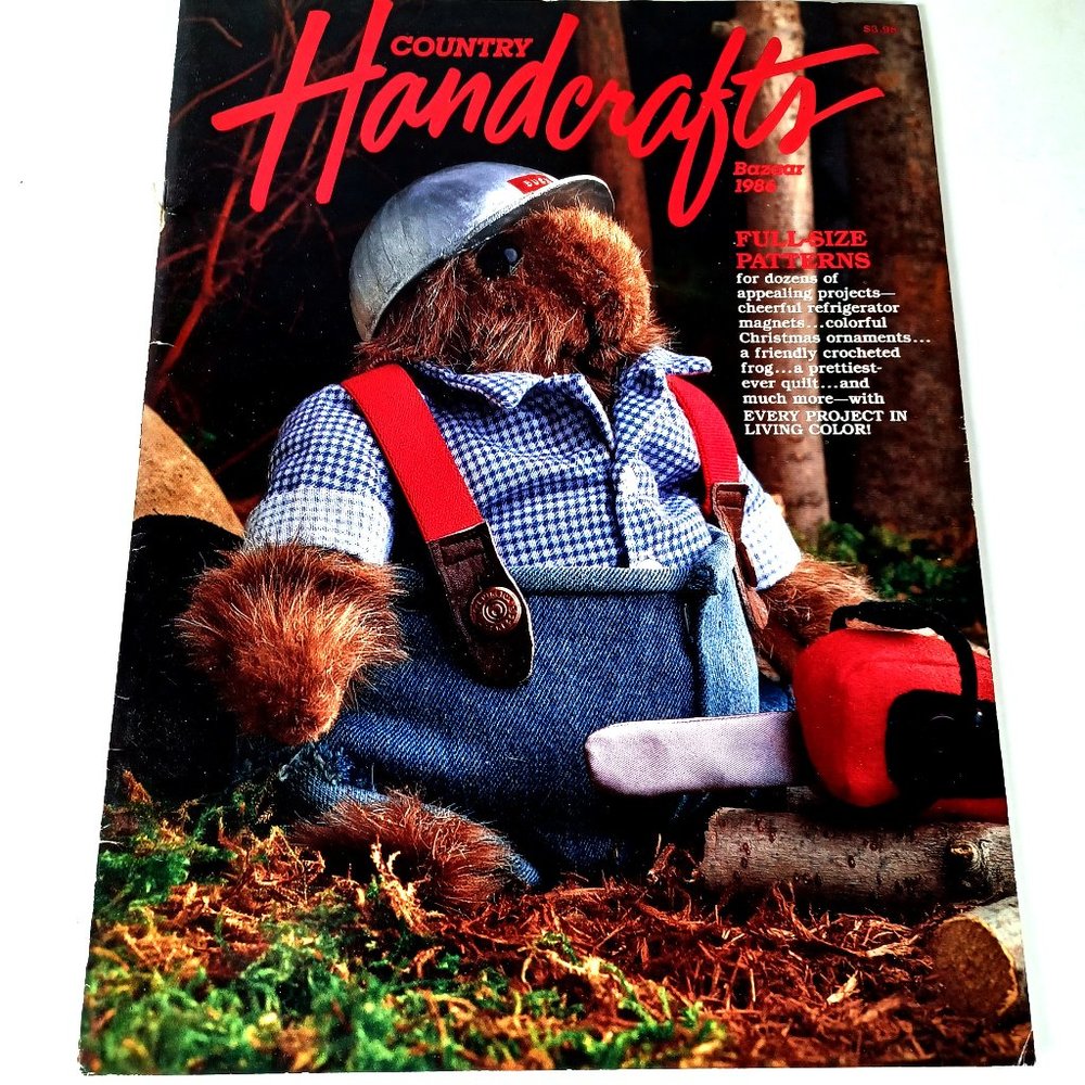Country Handcrafts Magazine June July 1986 29 Various Craft Projects 68 Pages